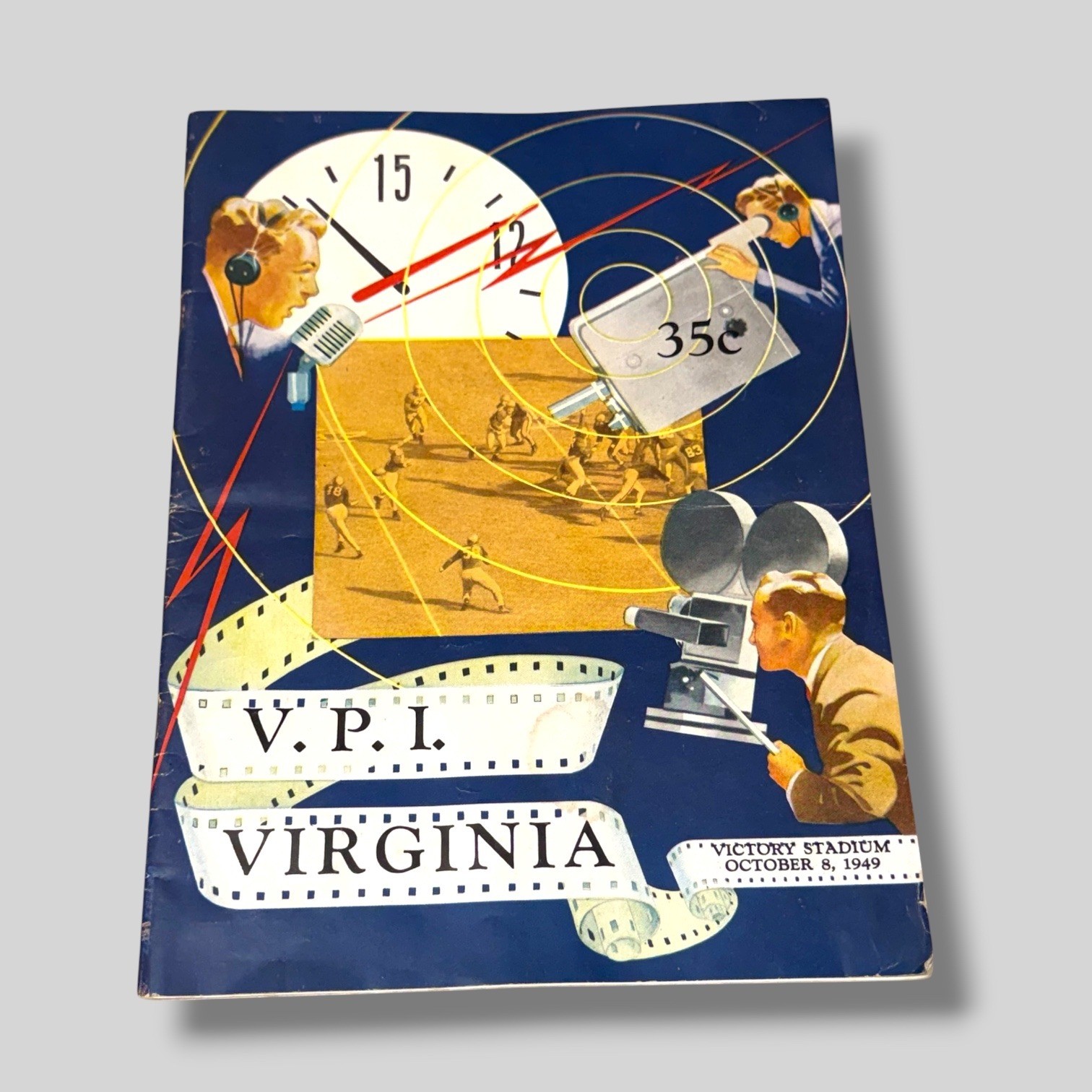 Vintage 1949 Virginia vs Virginia Tech Football Program Victory Stadium Oct 8 Vintage 1949 Virginia vs Virginia Tech Football Program Victory Stadium Oct 8