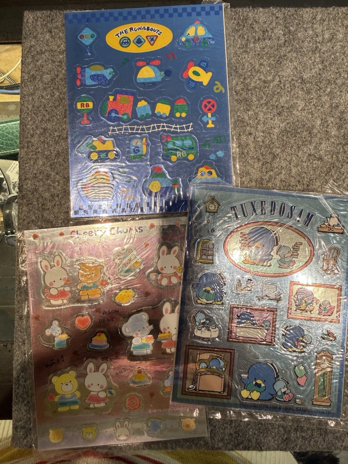 Vintage Sanrio Sticker Sheets, Tuxedosam - Cherry Chums - The Runabouts Vintage Sanrio Sticker Sheets, Tuxedosam - Cherry Chums - The Runabouts