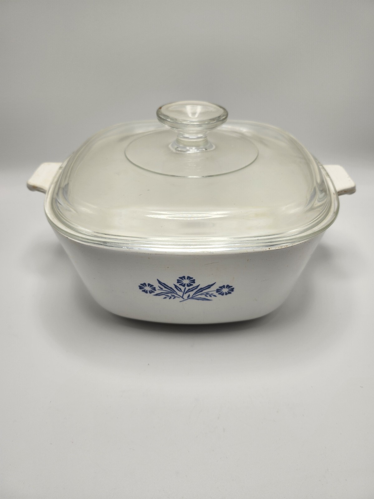 Vintage Corning Ware A-1-B 1 Qt Blue Cornflower Casserole Dish Glass Lid USA