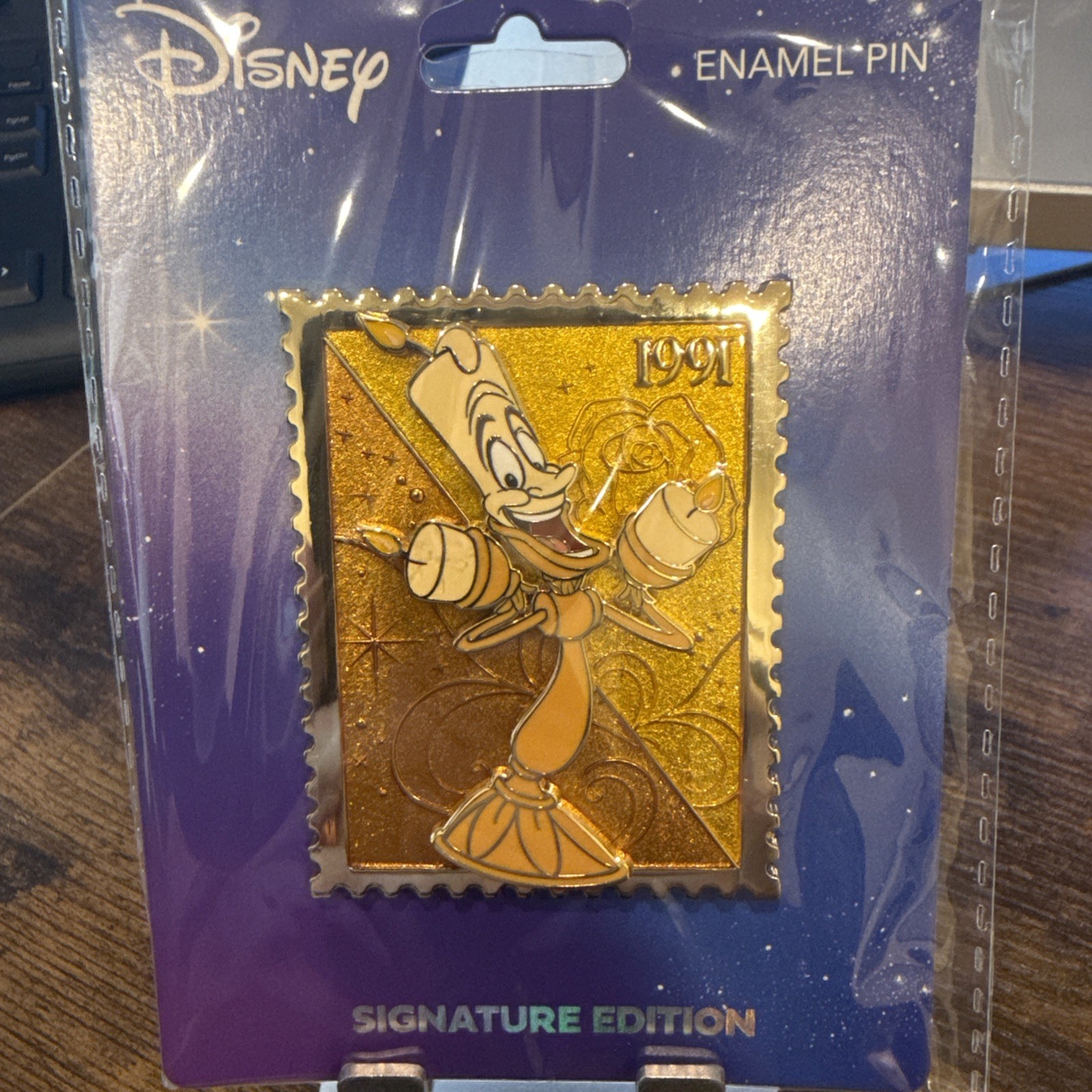Pink A La Mode PALM Disney Royal Stamp Beauty and the Beast Lumiere Pin LE 400 Pink A La Mode PALM Disney Royal Stamp Beauty and the Beast Lumiere Pin LE 400