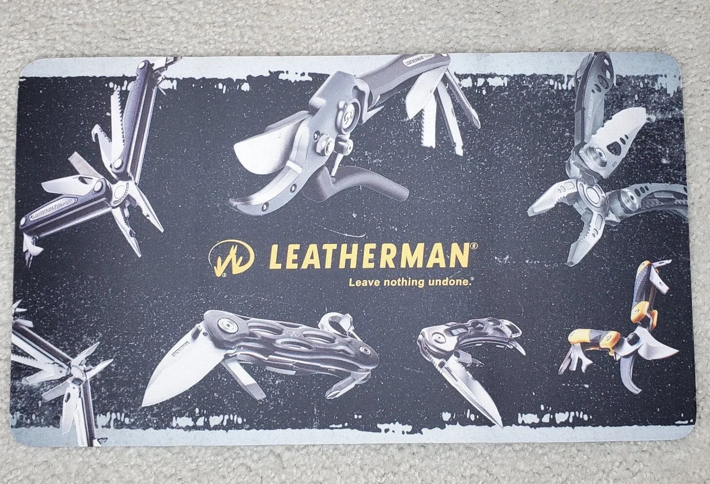 RARE Leatherman Counter Mat Advertisment 15.5\