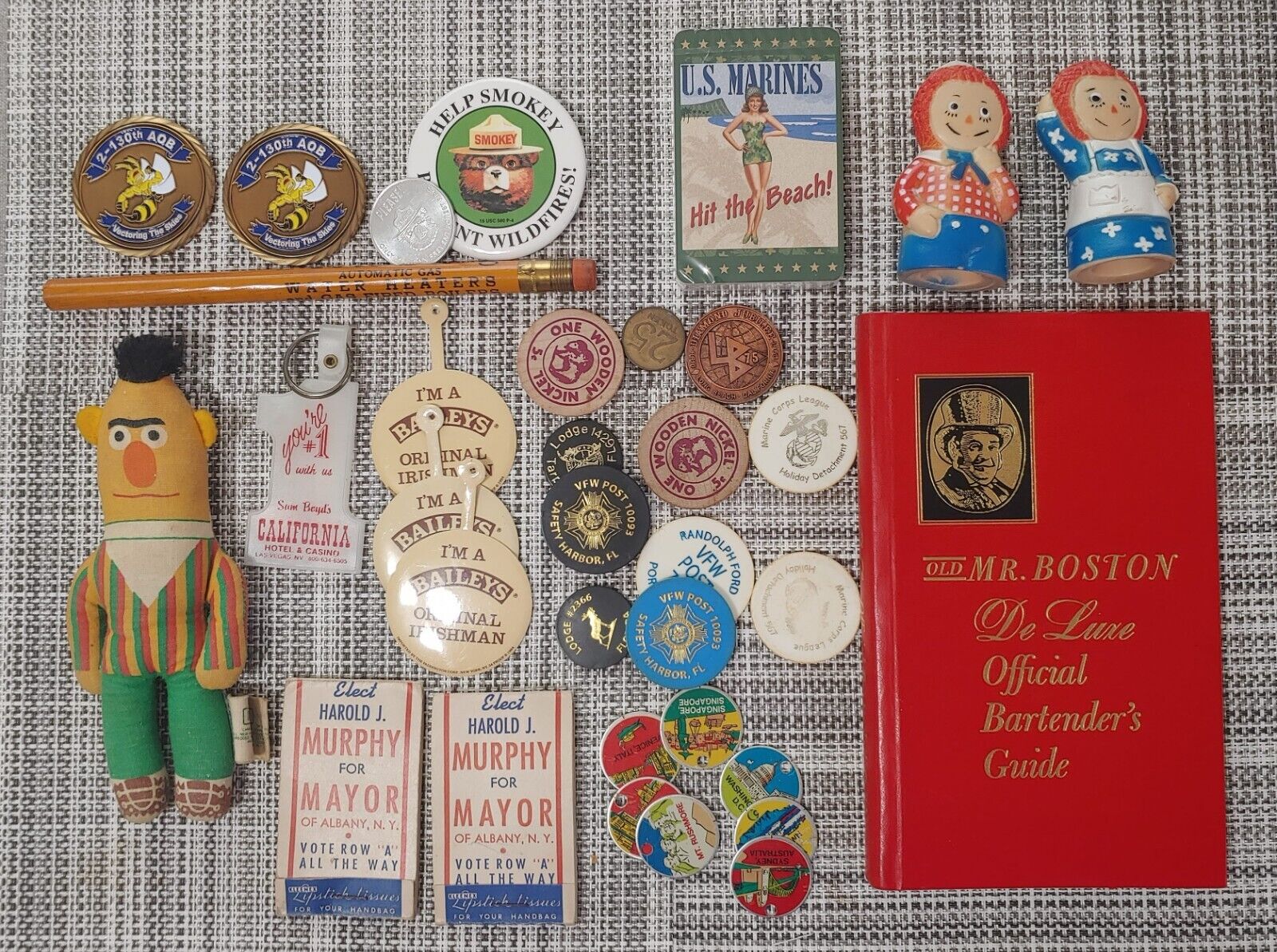 Junk Drawer Lot of Vintage Retro Smalls - Miscellaneous Collectibles