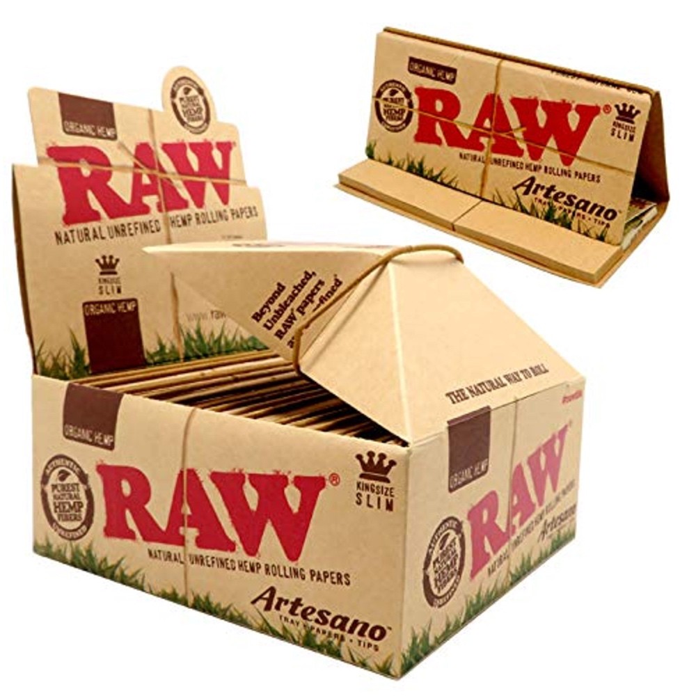 RAW Organic Artesano Rolling Papers - King Size 15 Box/32 Pack