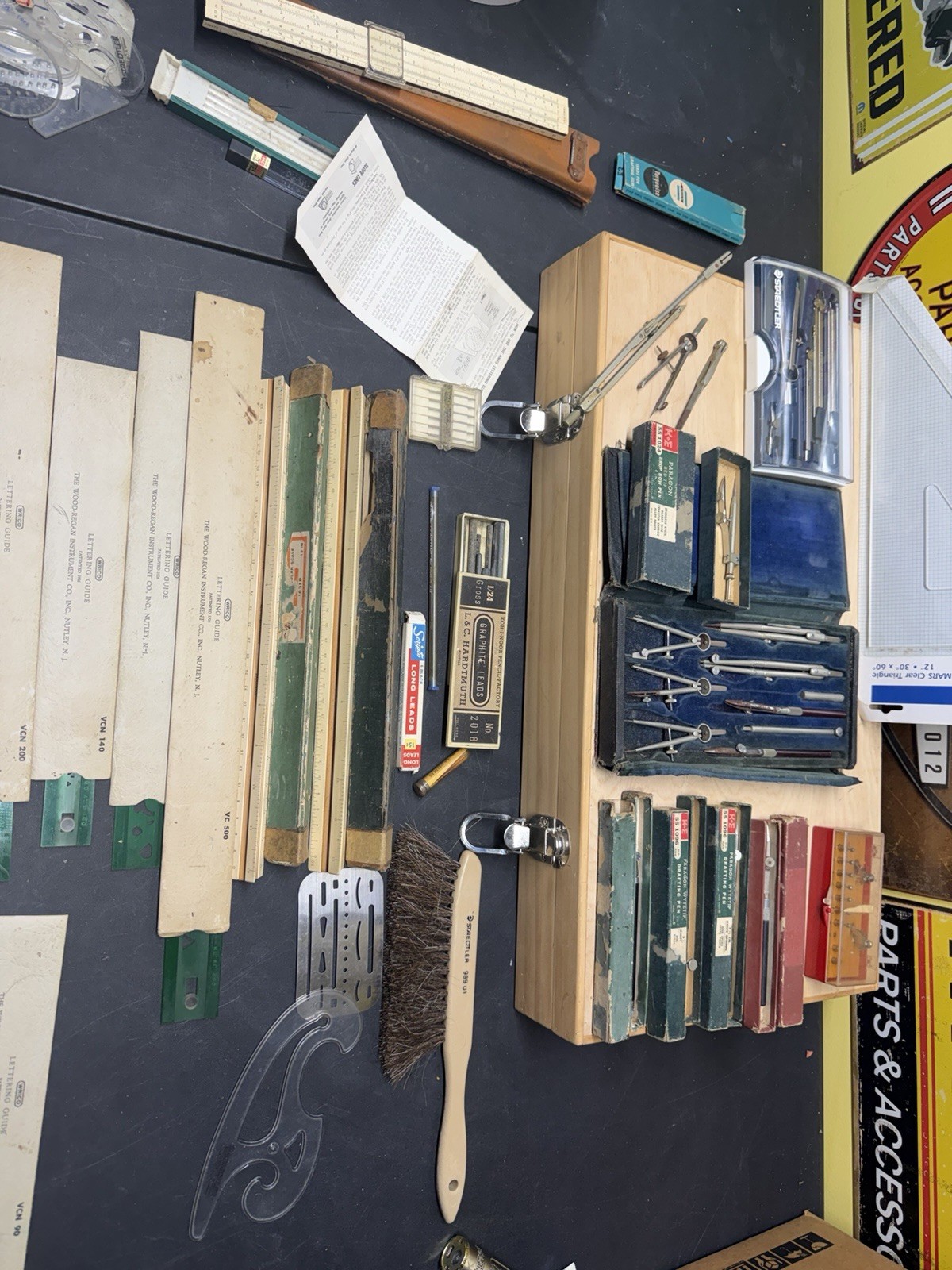 Vintage Drafting Tools Lot K&E Paragon WRICO Staedtler Koh-I-Noor Pens