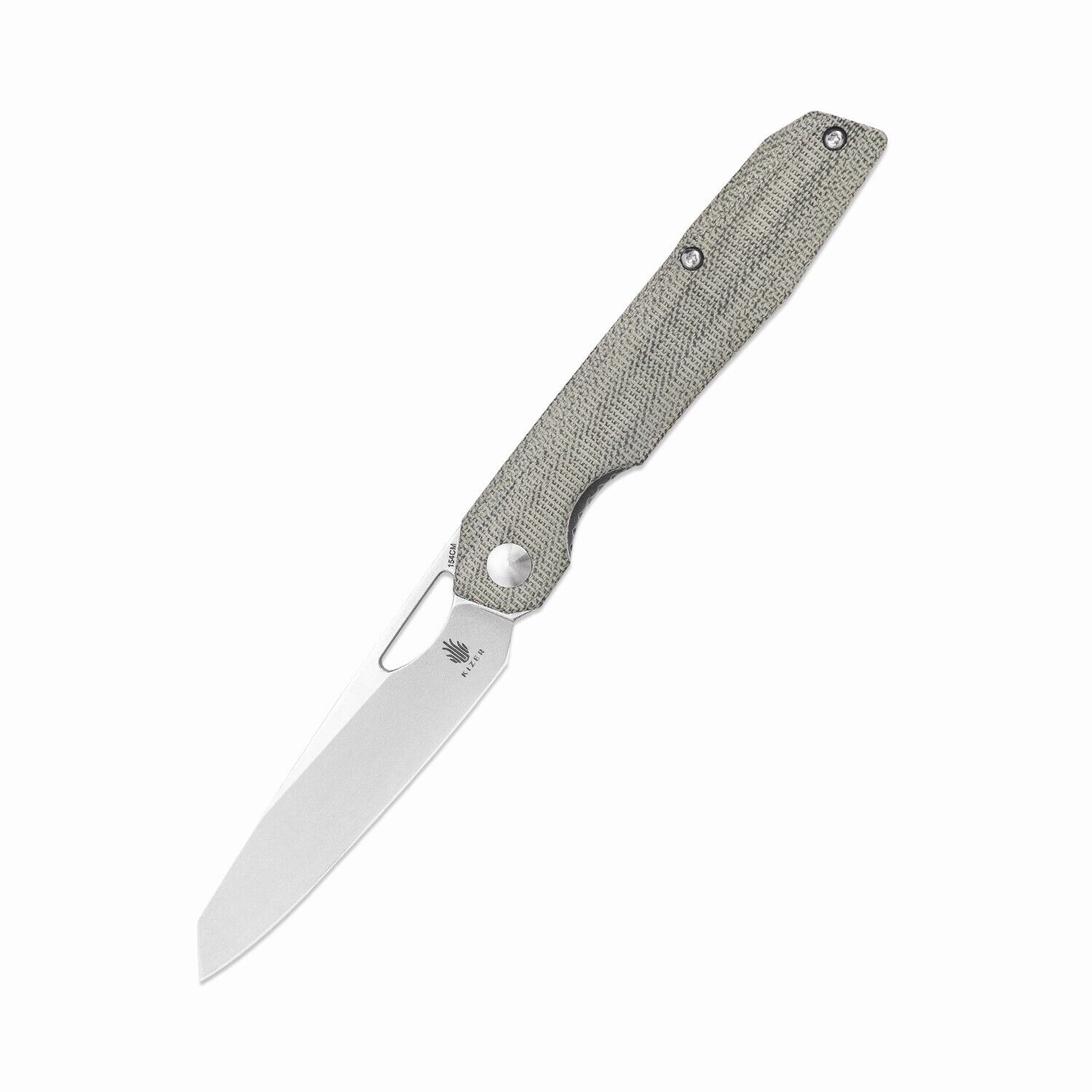 Kizer Genie EDC Pocket Knife Green Micarta Handle 154CM Steel V4545C1