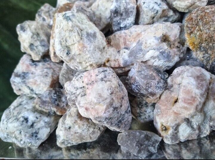 10 pounds Tumbling Rocks Smokey Quartz Tourmaline Peach Moonstone Pegmatite mix 