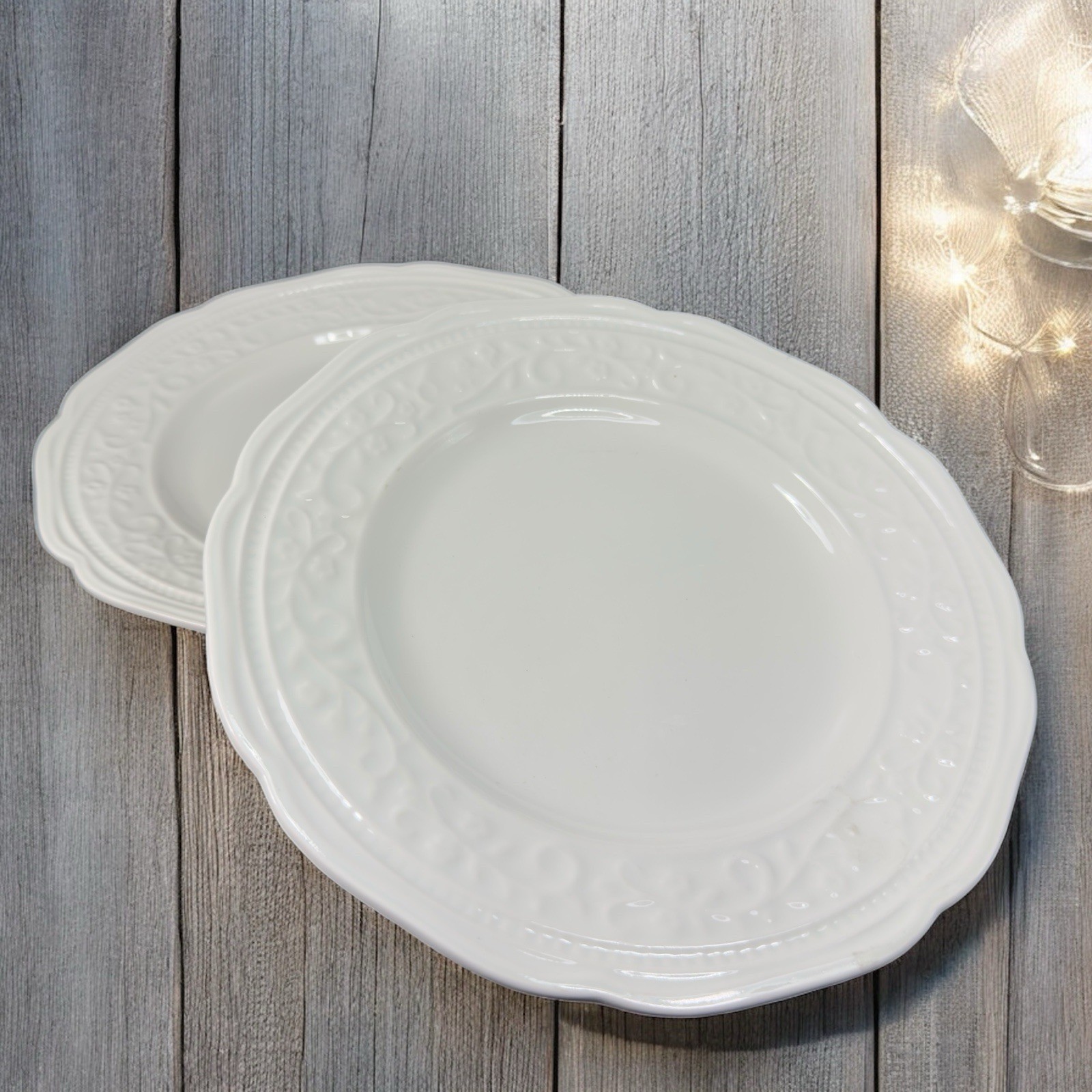 Mikasa American Countryside 8.25”Across Round Dish Plate Set 2 New With Sticker Mikasa American Countryside 8.25”Across Round Dish Plate Set 2 New With Sticker