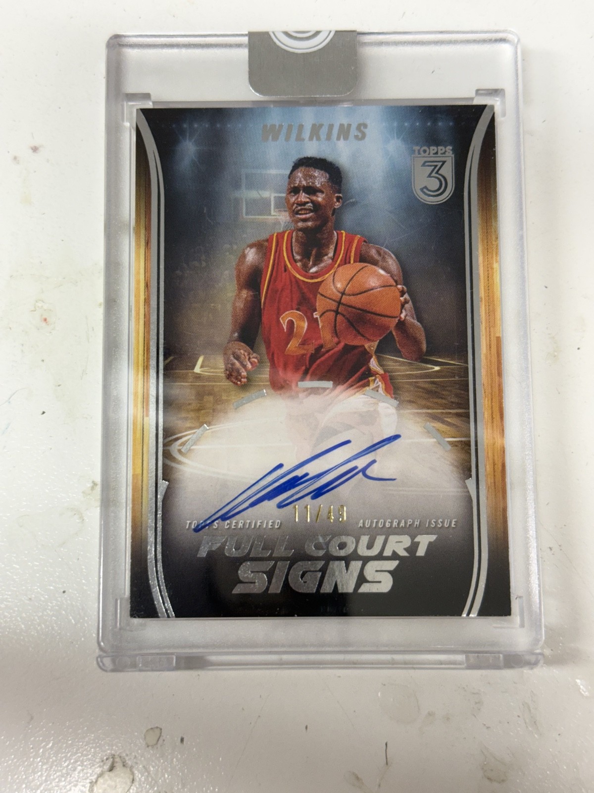 WILKINS FULL COURT SIGNS 11/49 - 2023-24 Topps CERTIFIED AUTOGRAPH ISSUE ATLANTA