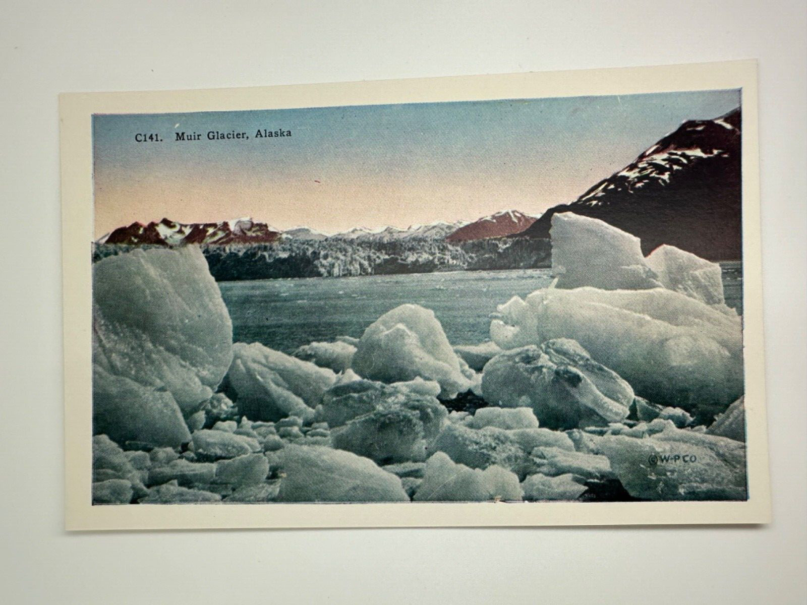 Vintage HHT Alaska Postcard - Muir Glacier, Glacier Bay National Park NOS New