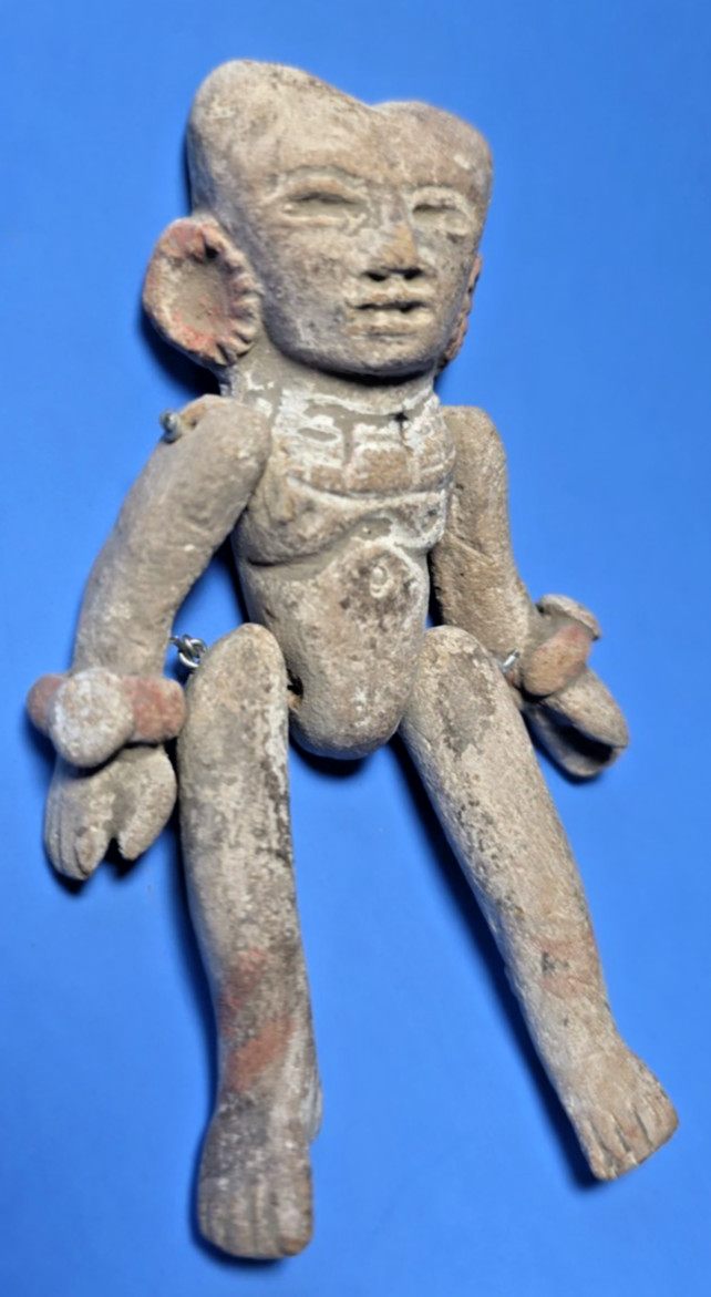 PRE-COLUMBIAN TEOTIHUACAN TERRACOTTA ARTICULATED DOLL FIGURE
