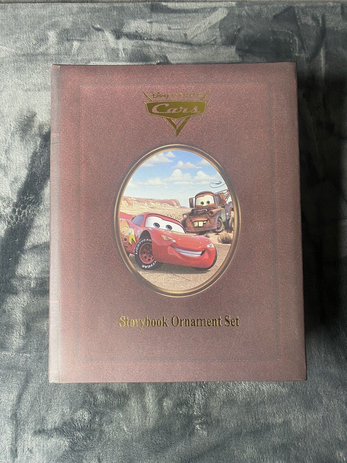 RETIRED Disney Pixar Cars Mater McQueen Christmas Storybook Ornament 7Pc Box Set