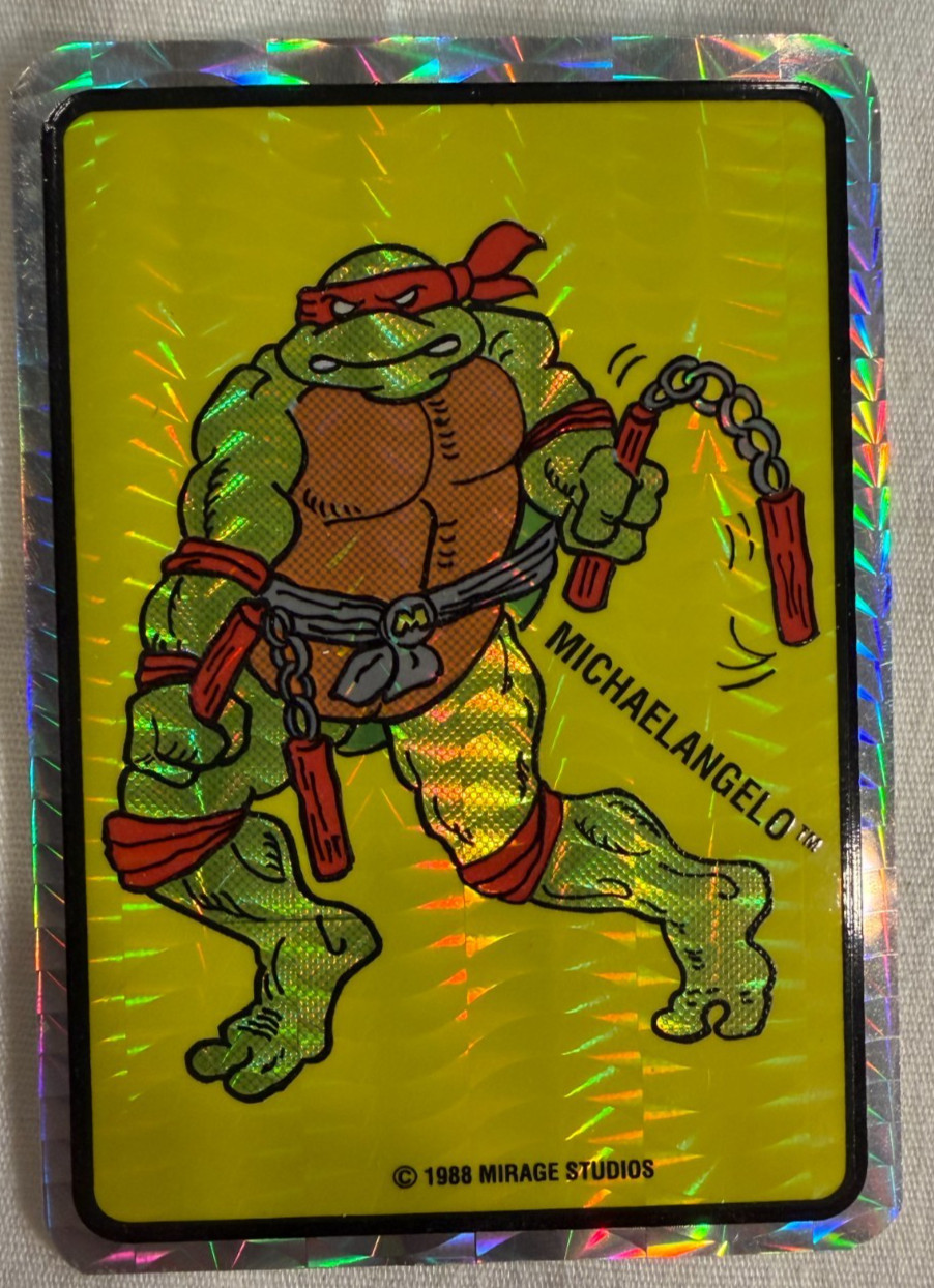 1988 TMNT Mirage Studios Sticker Michaelangelo