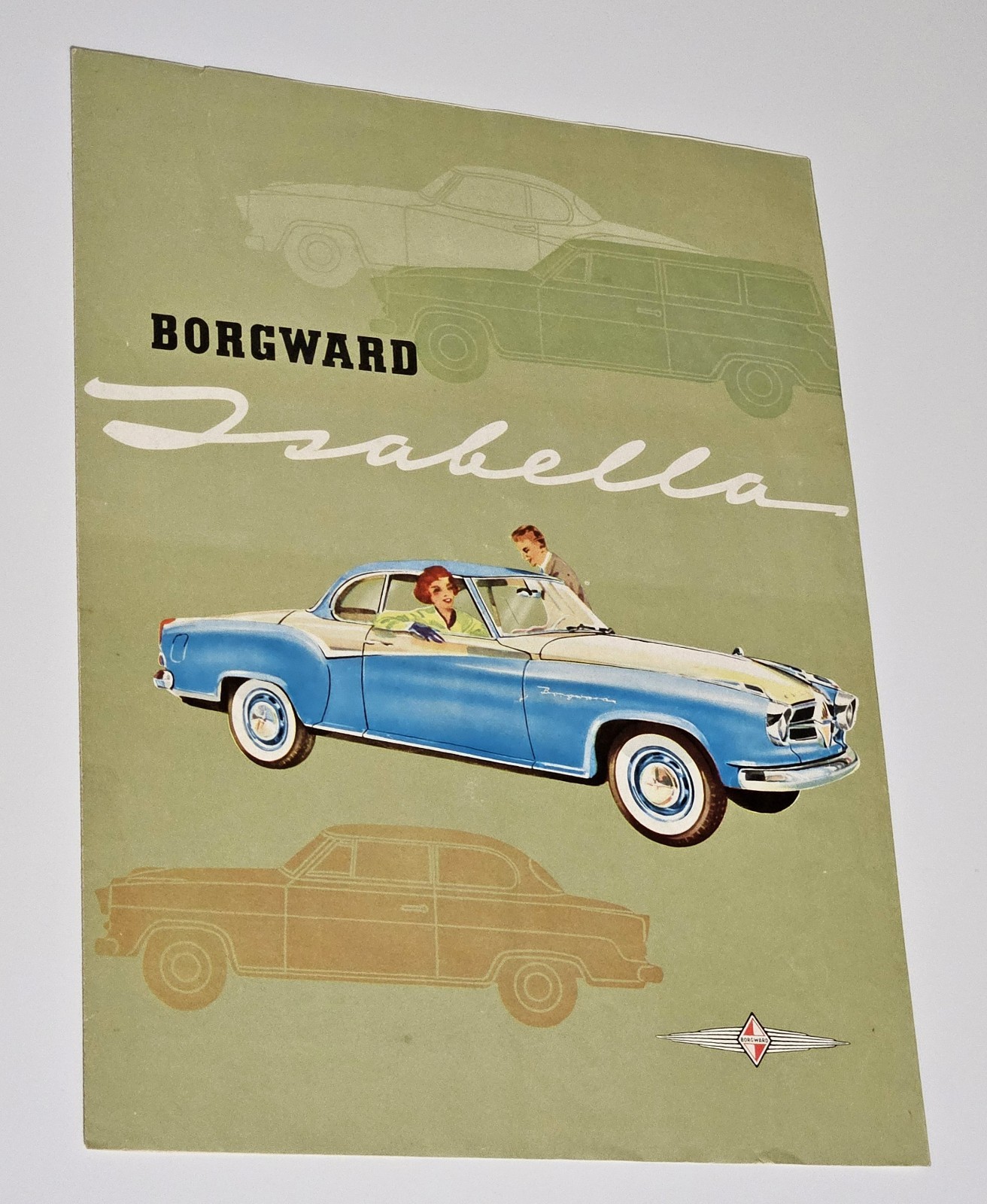 Vintage Original Borgward Isabella Sales Pamphlet Brochure 1950s