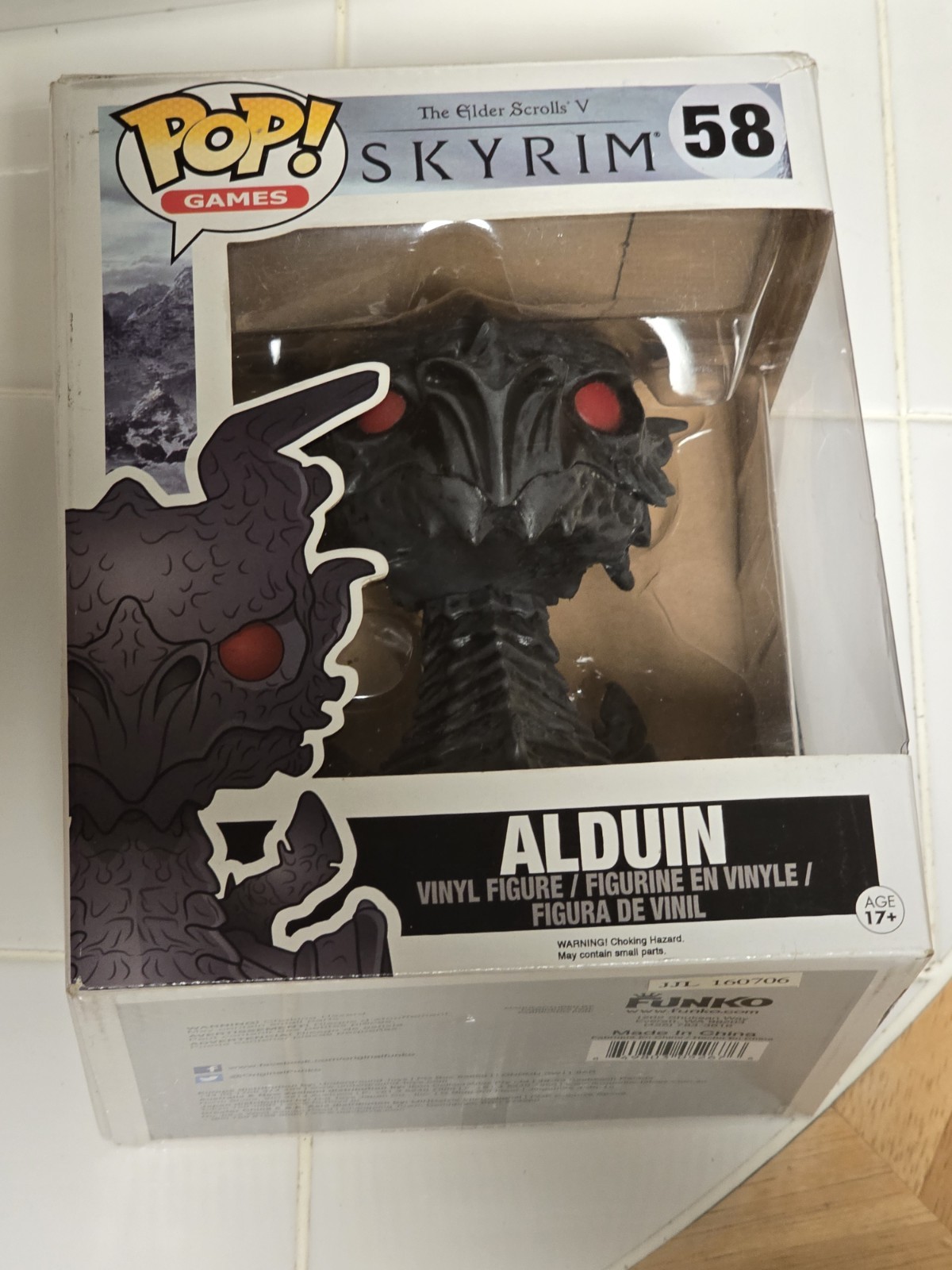 Funko Pop Elder Scrolls Skyrim Alduin #58 6” Super Sized Figure Bethesda SEALED