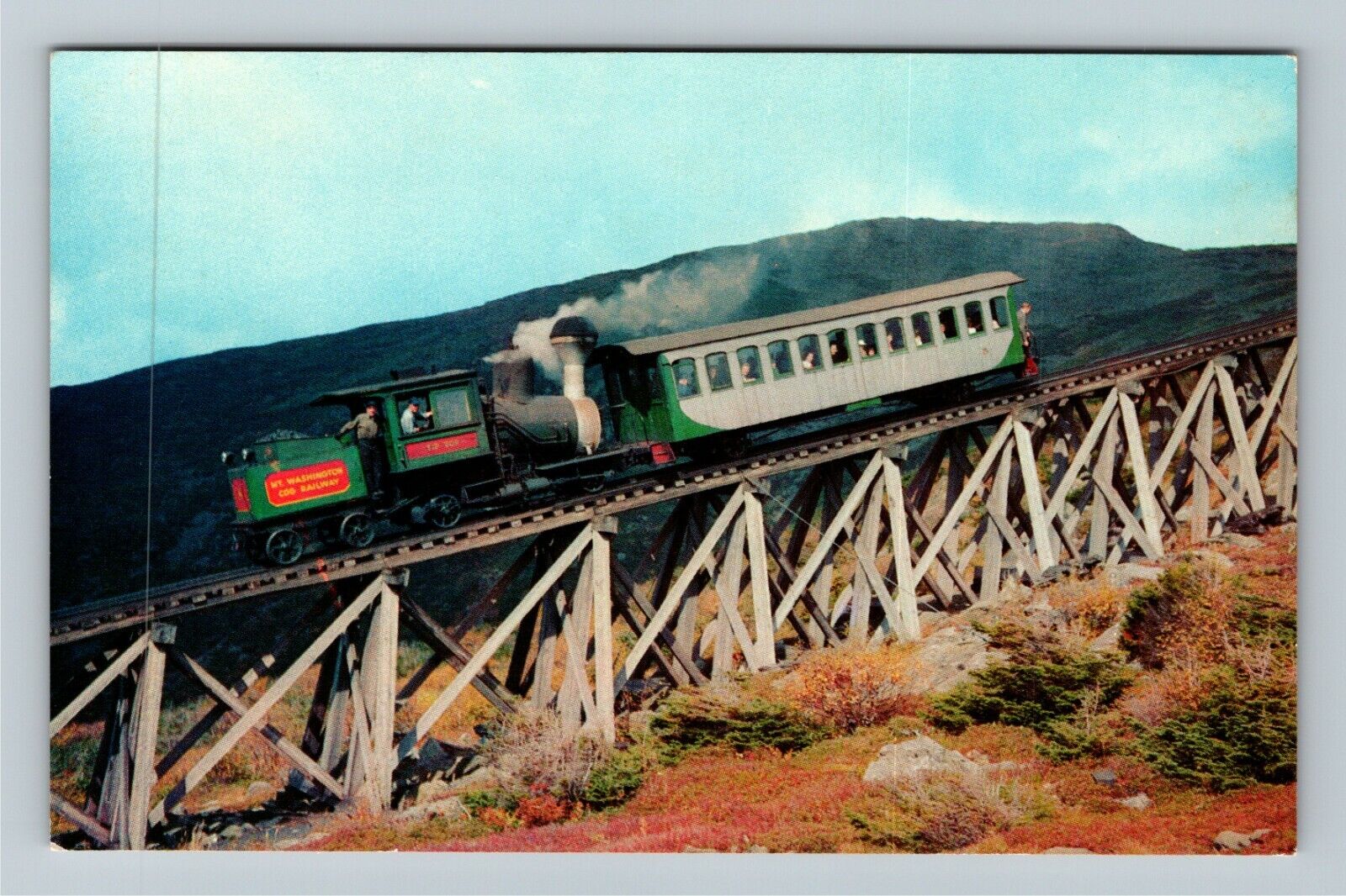 White Mountains NH-New Hampshire, Mount Washington Cog Railway Vintage Postcard