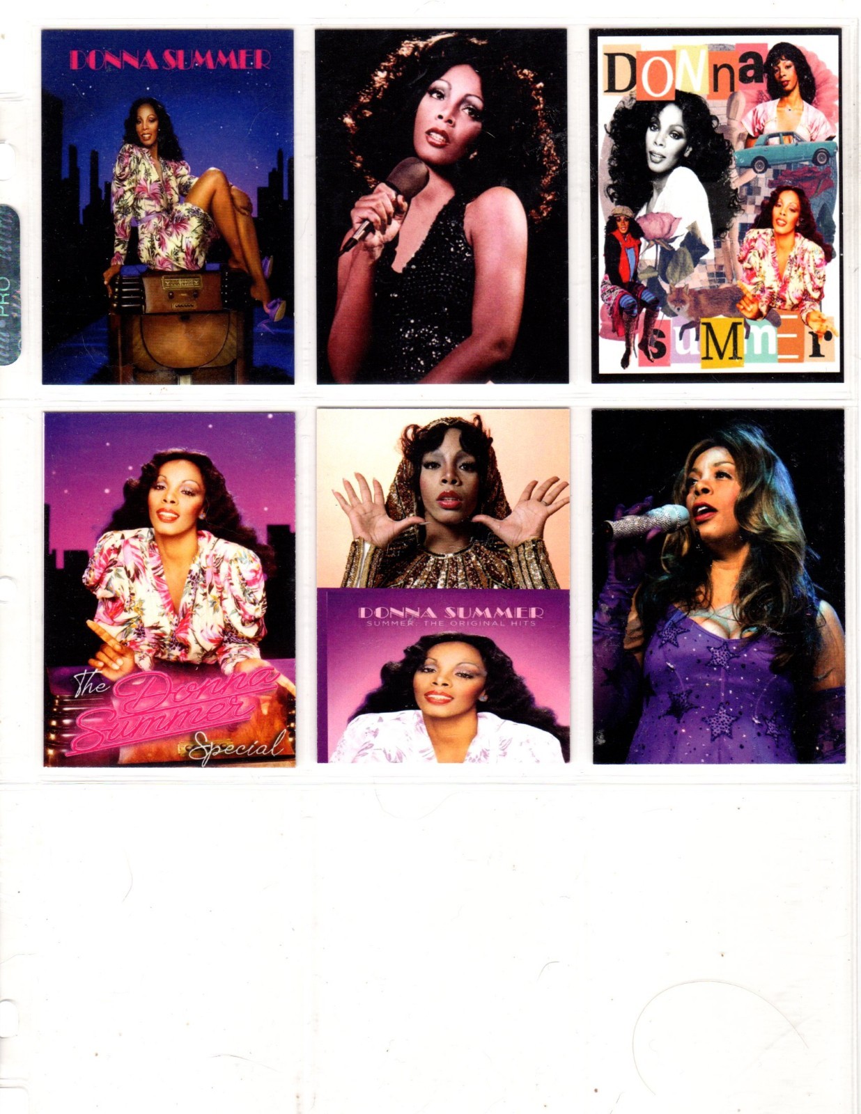 DONNA SUMMER   CUSTOM TRADING CARD 6 CARDS  SET