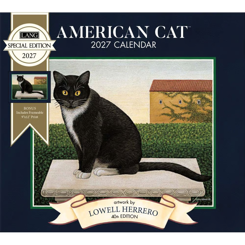 Lang Brands,  American Cat Special Edition 2027 Wall Calendar by Lowell Herrero