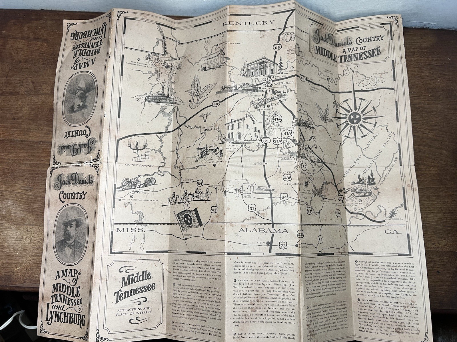 Vtg 70s Jack Daniel’s Whisky Promotional Brochure Distillery Tennessee Display