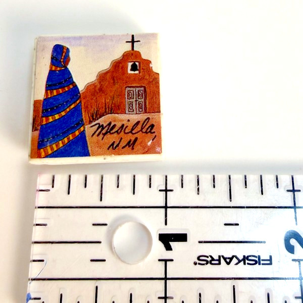 Mesilla New Mexico~Travel Souvenir Refrigerator Magnet~Adobe Mission Church