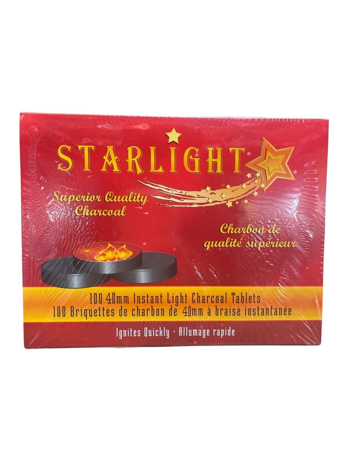 STARLIGHT Charcoal 40mm Instant Charcoal Tablet 100 Count