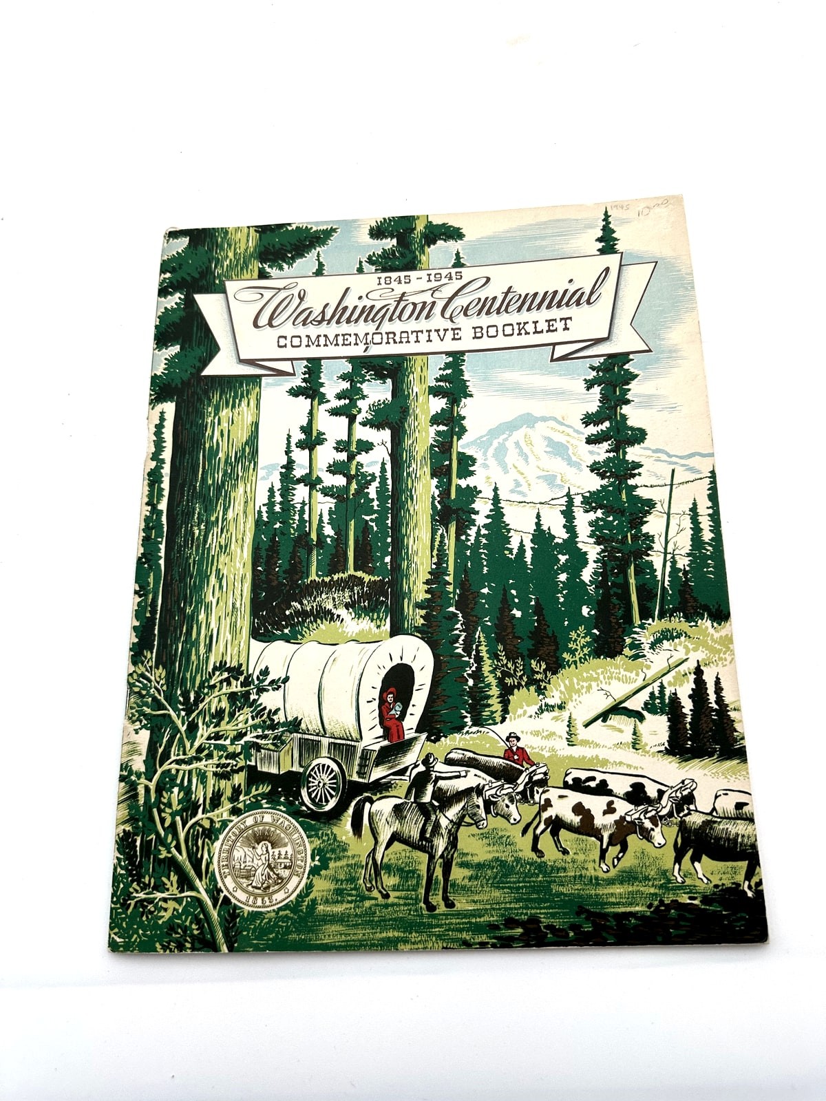 1845-1945 Washington Centennial Commemorative Booklet Vintage Oregon Trail