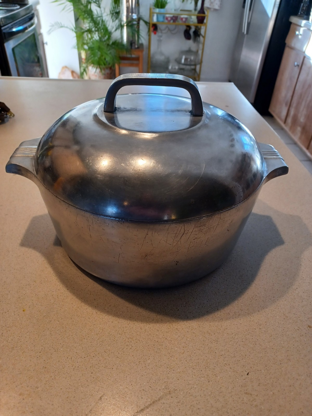 Vtg Wagner Ware Sidney 0 Magnalite Round Dutch Oven Roaster Pot w/Lid 4248-M
