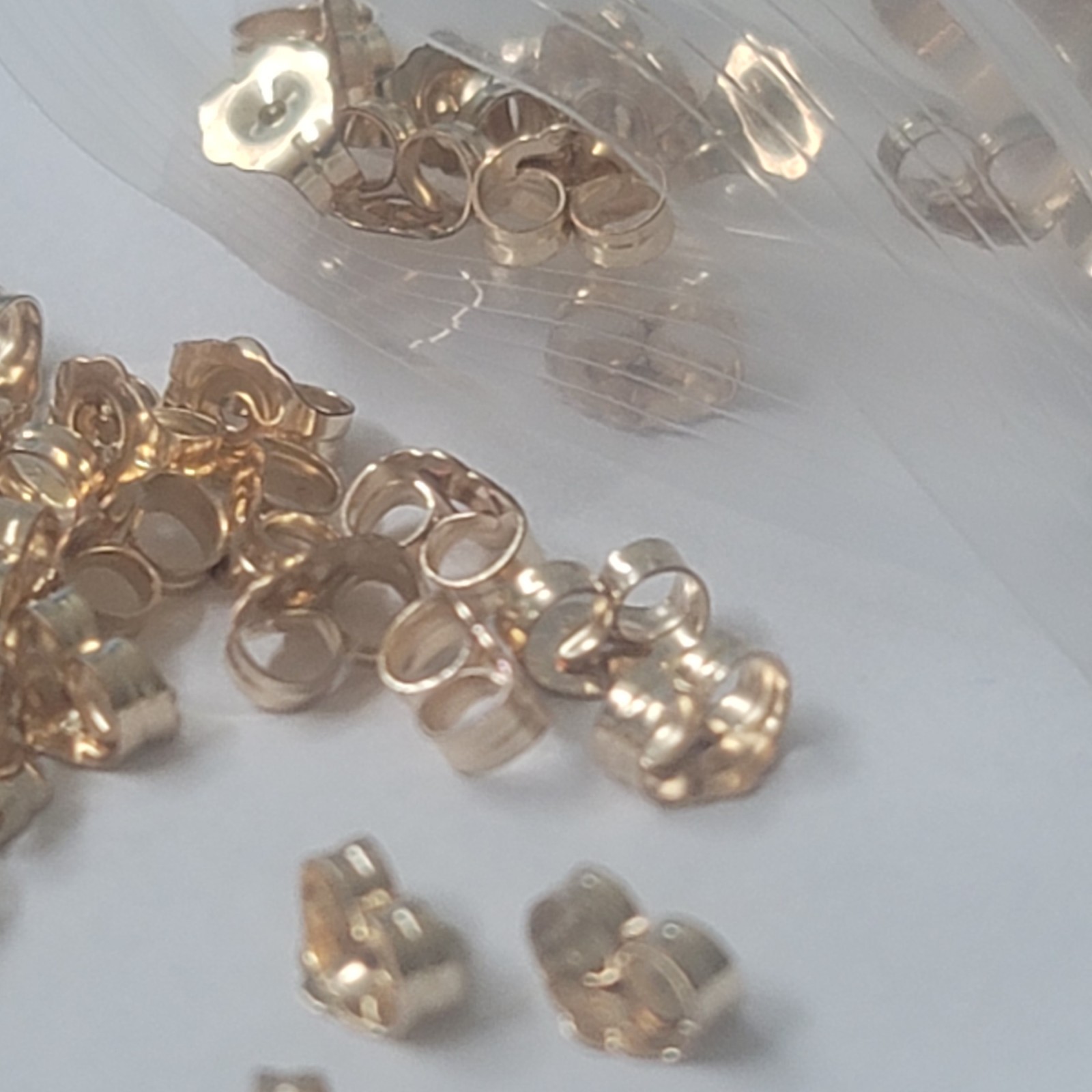 60 New 14kt Gold Fill Earring Backs 6 MM Wide Butterfly Clutch 60 New 14kt Gold Fill Earring Backs 6 MM Wide Butterfly Clutch