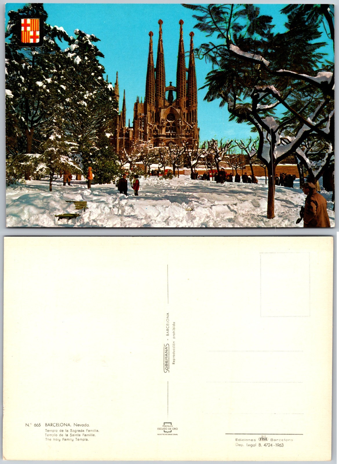 Continental Sagrada Familia Barcelona Postcard