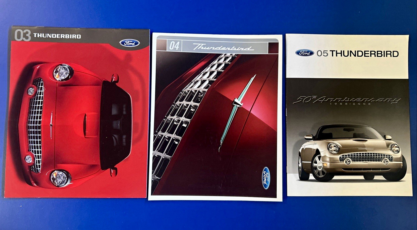 Vintage Ford Thunderbird Sales Brochure Catalog Lot of 3 2003 2004 2005