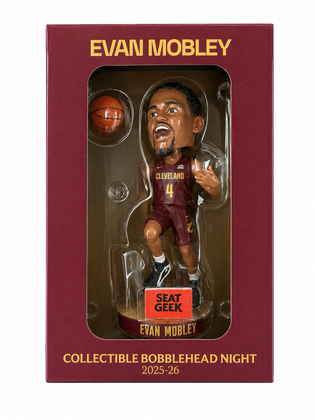 Evan Mobley Collectible Bobblehead Figure SeatGeek Exclusive Basketball 2025