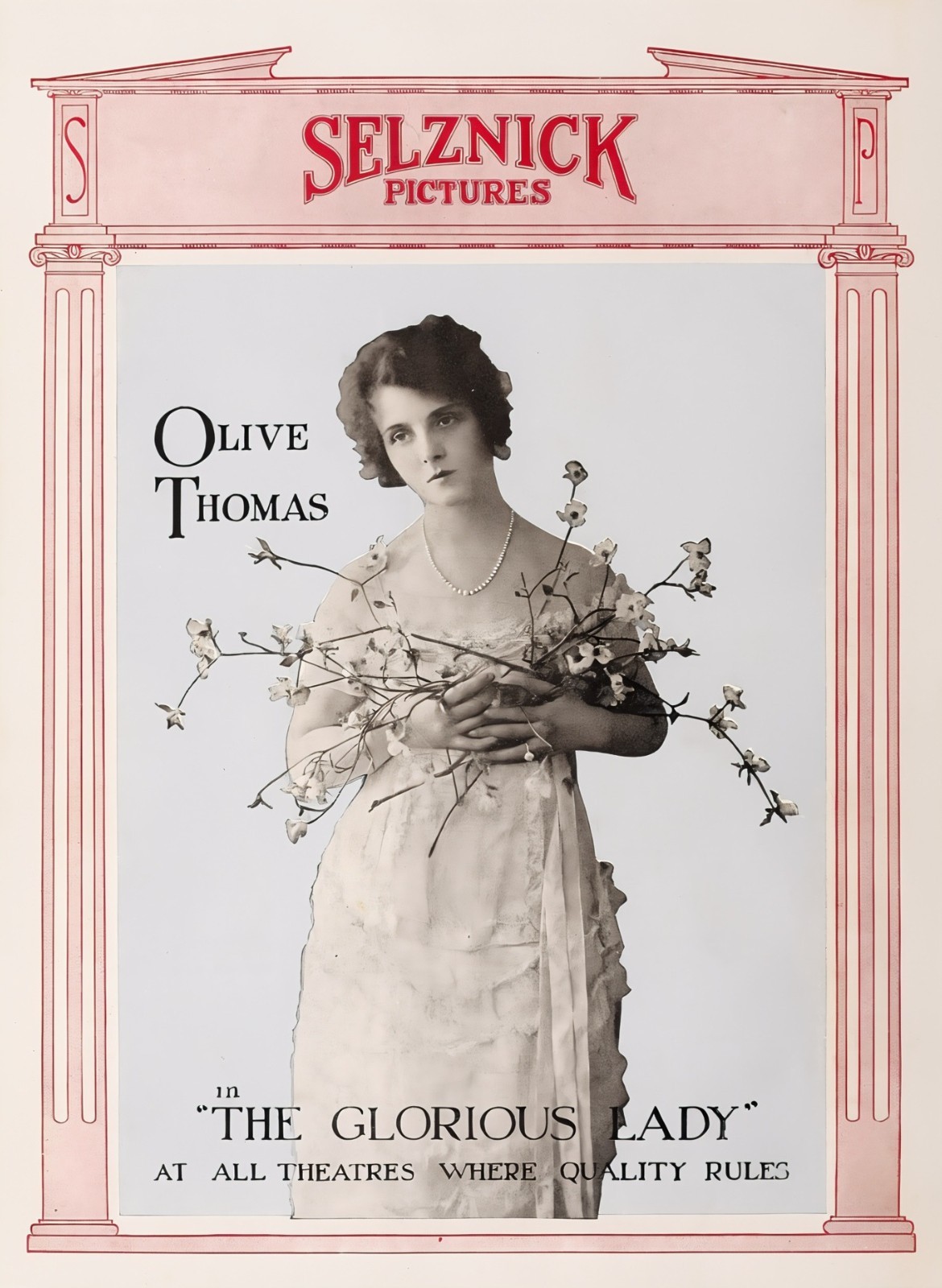OLIVE THOMAS in The Glorious Lady in 1920 - 5 x 7 inch Reprint OLIVE THOMAS in The Glorious Lady in 1920 - 5 x 7 inch Reprint