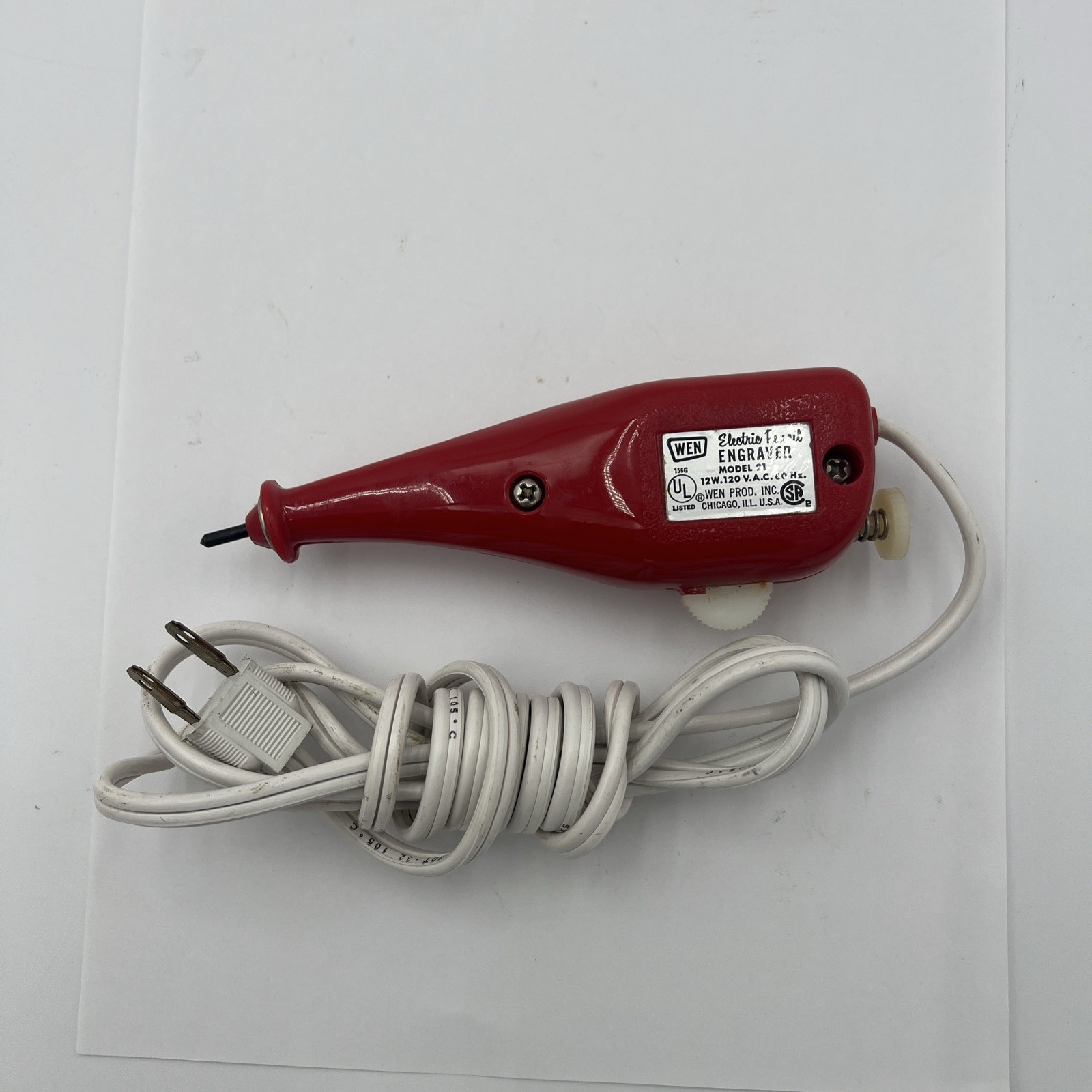 Vintage WEN Electric Pencil Engraver Model 21 Made In USA
