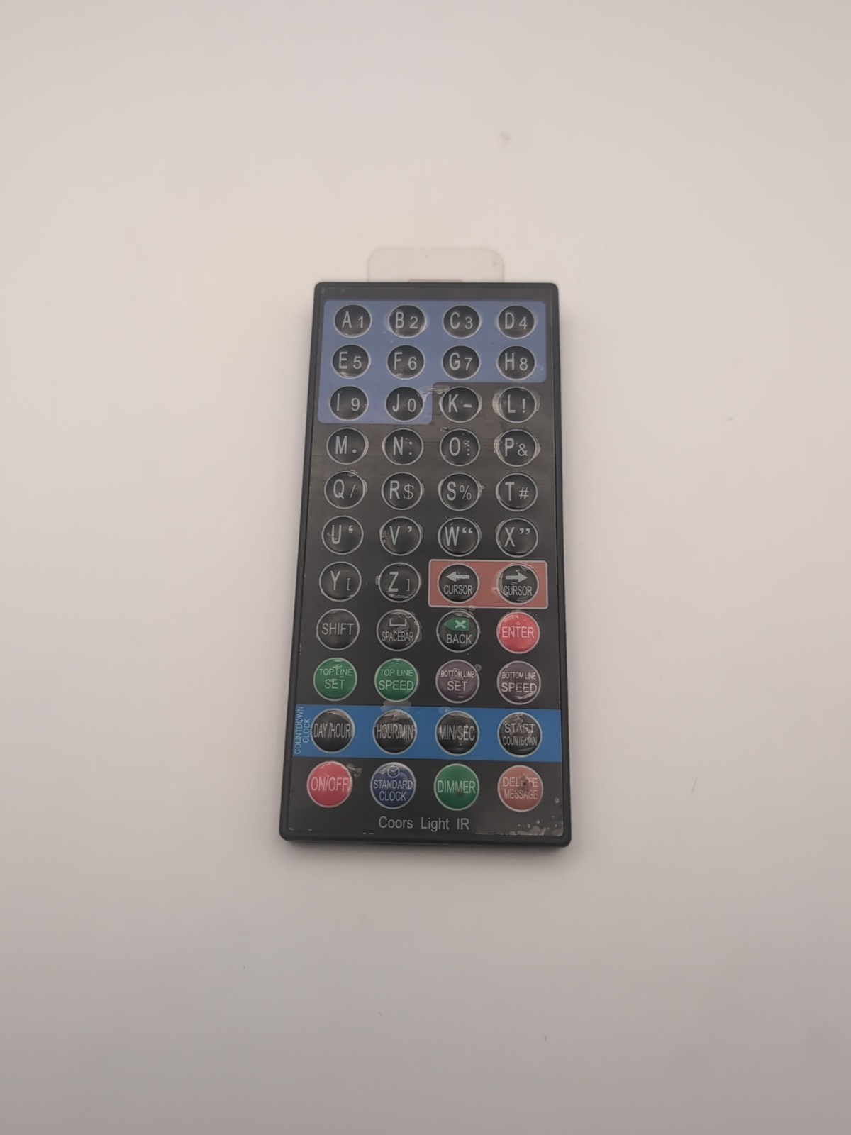 Everbrite Coors Light Programmable LED Clock/Motion Message Board REMOTE CONTROL