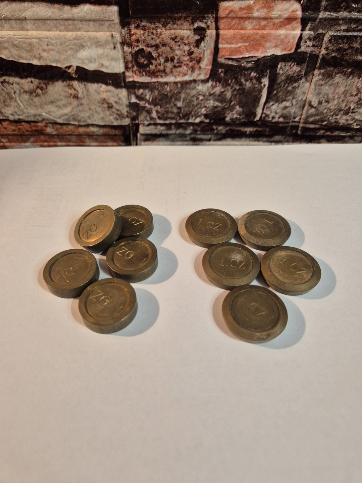 Rare ESA European Space Agency Brass Weights Set of 10 5 x ESA Marked + 5 1oz Rare ESA European Space Agency Brass Weights Set of 10 5 x ESA Marked + 5 1oz