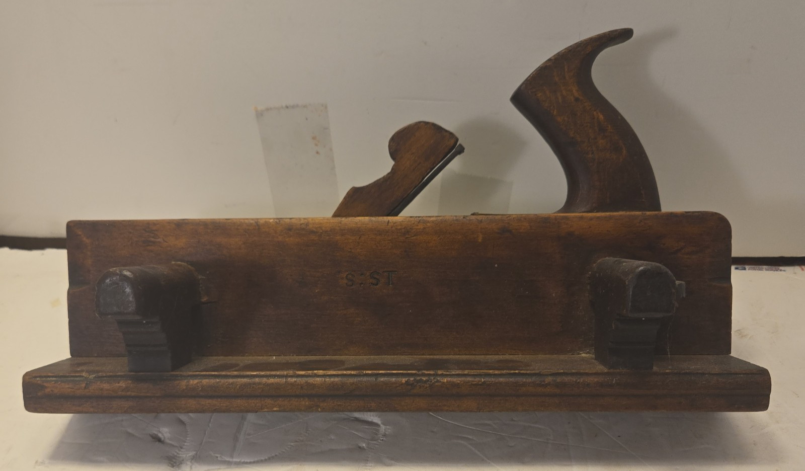 Rare 14” Slide Arm Wooden Plow Plane Complete With Adjuster Wedges 1800\'s