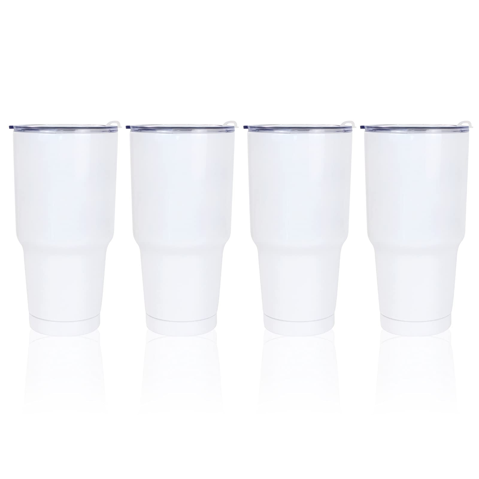 30oz Sublimation Stainless Steel Tumbler w/Lid | 4pk 30oz white sublimation d...