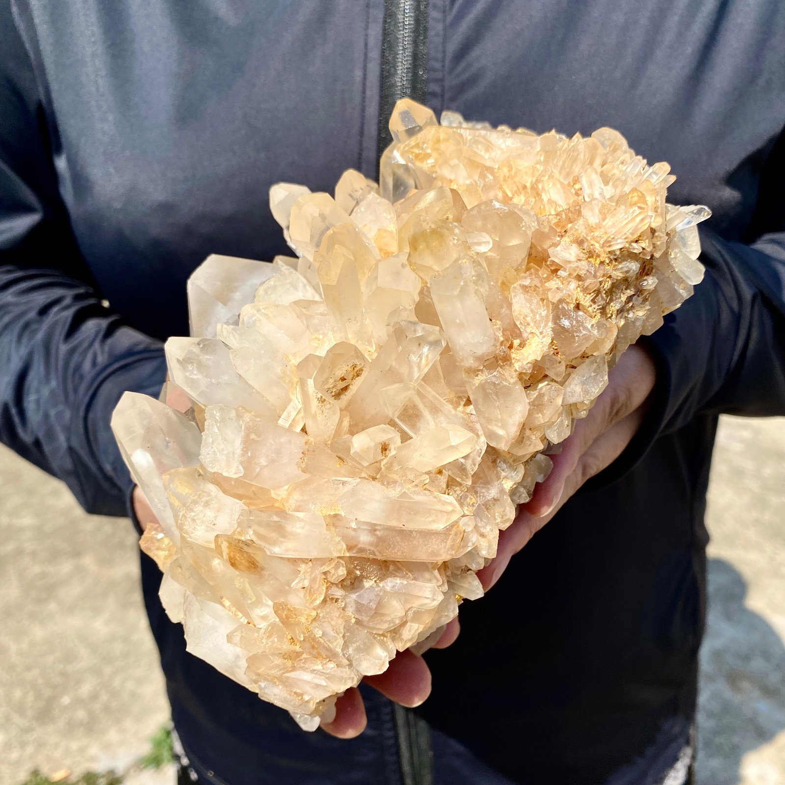 4.1LB A+++ Natural white Crystal Himalayan quartz cluster /mineralsls