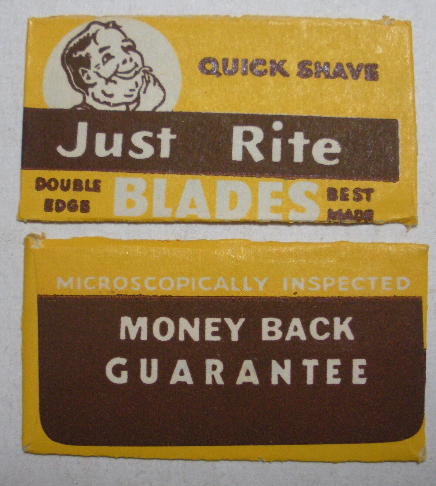 Vintage Razor Blade JUST RITE - One Wrapped Blade