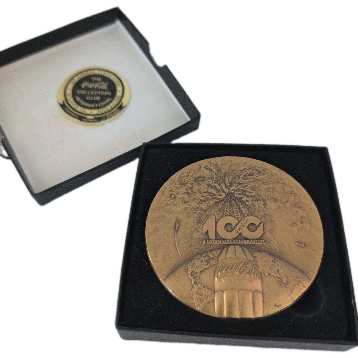 Coca-Cola 100 Years Solid Bronze Medal Centennial Celebration 1886