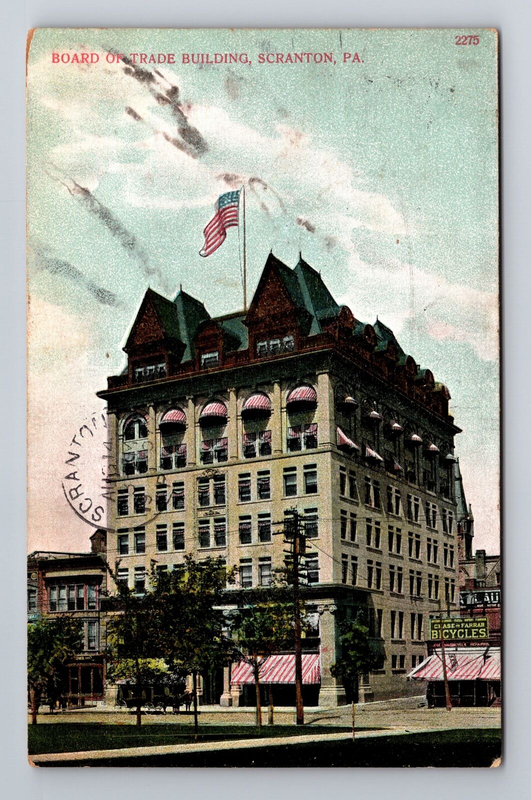Scranton PA-Pennsylvania, Board of Trade Building Antique c1907 Vintage Postcard