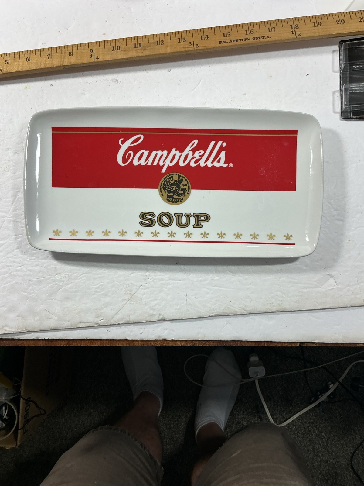 Vintage Campbell's Soup Rectangular Serving Platter 13x 6. 1/2.