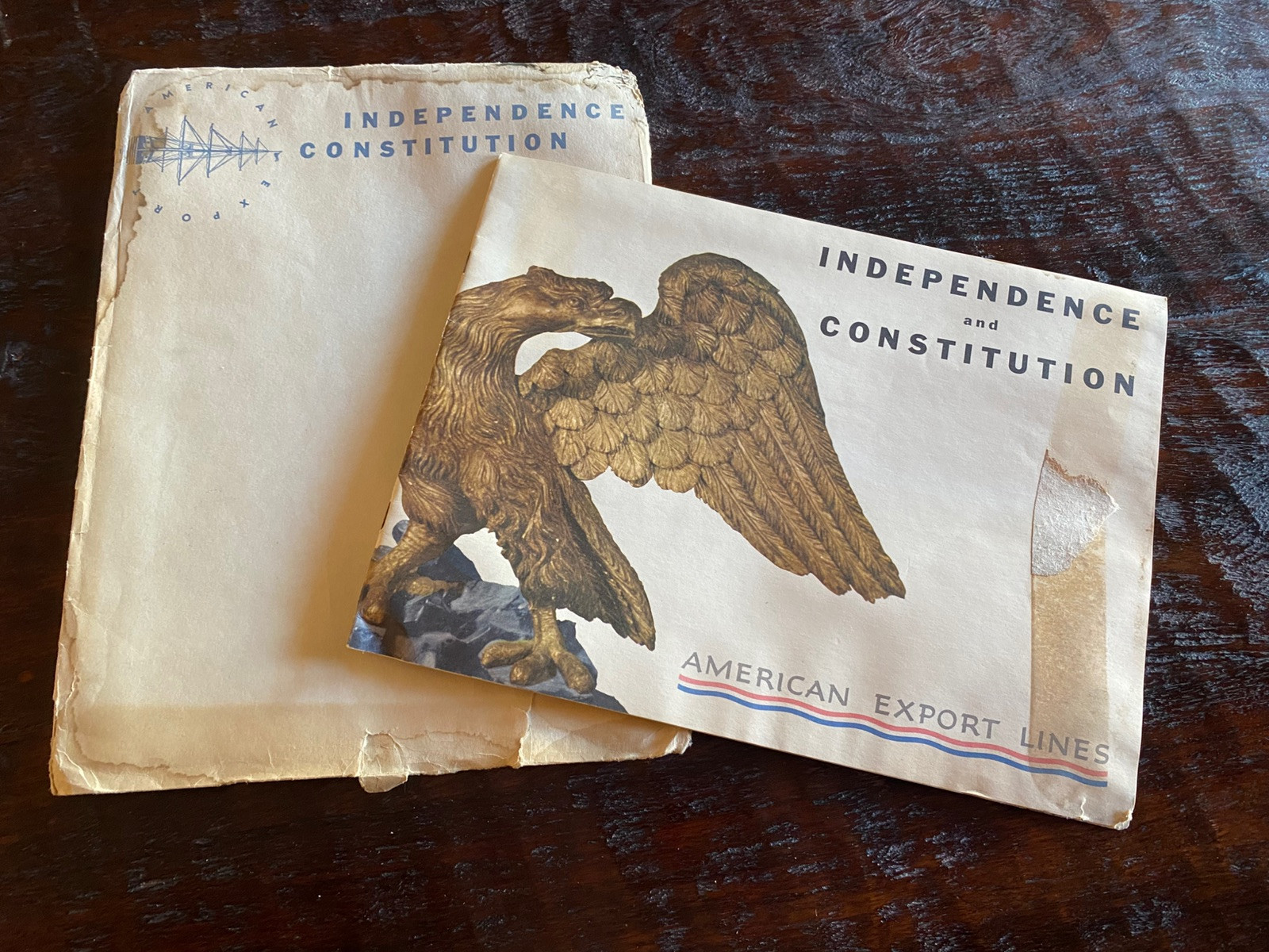AMERICAN EXPORT LINES INDEPENDENCE & CONSTITUTION PROMOTIONAL BOOKLET BOOK 1950S