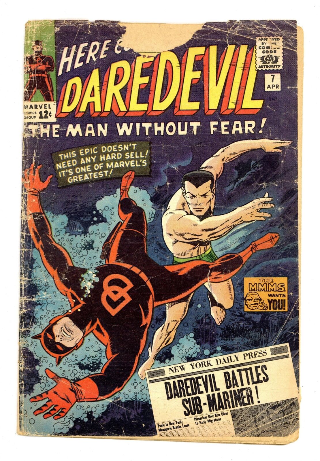 Daredevil #7 PR 0.5 1965 1st app. Daredevil's red costume