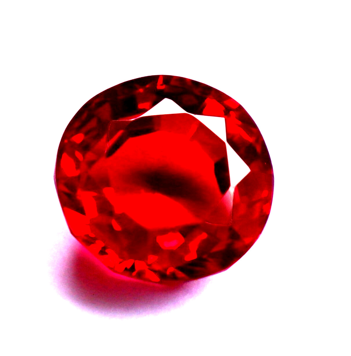 BURMA Pigeon Blood Red Ruby Certified Loose Gemstone Round Cut 7.35 CT