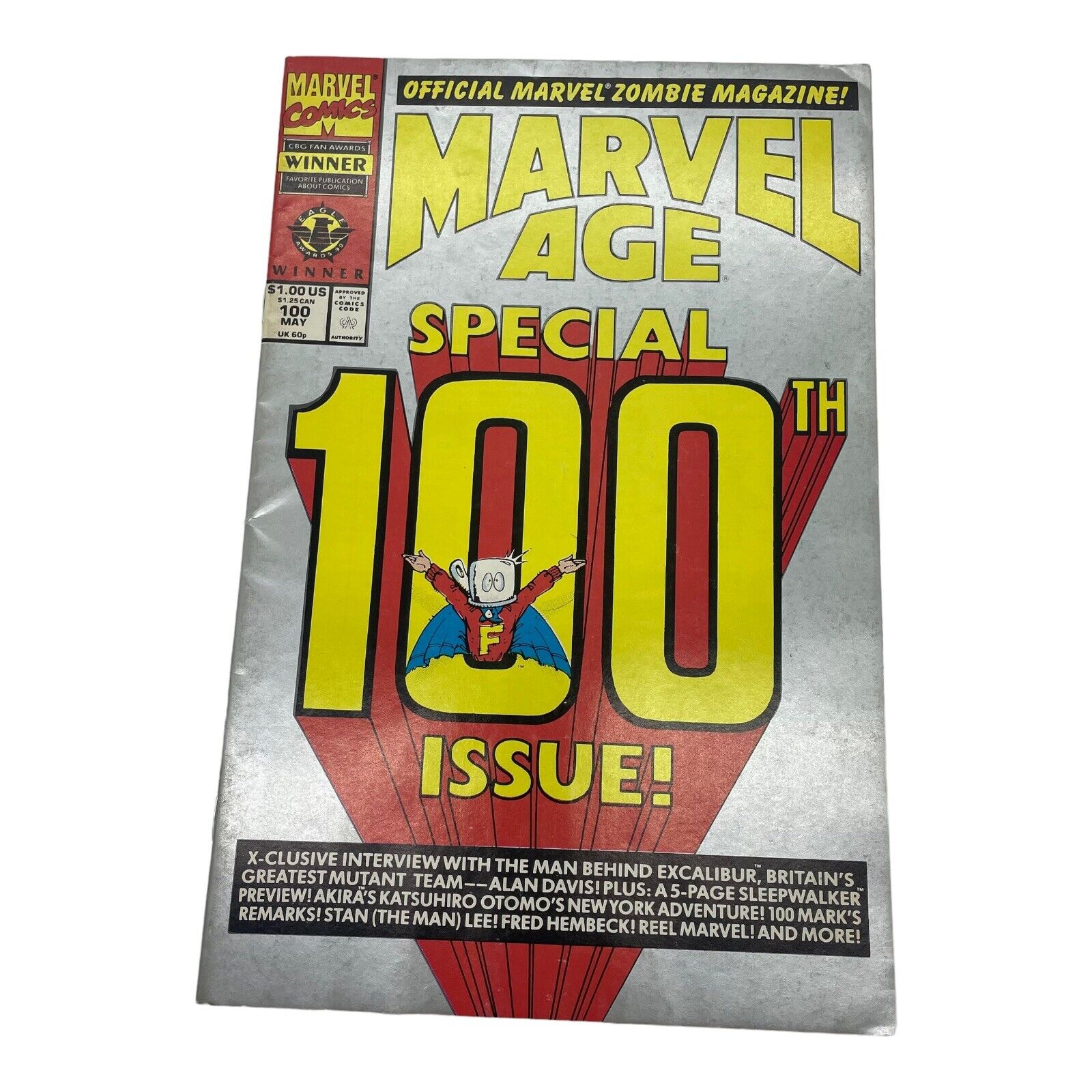 1991 Marvel Comics Marvel Age 100th Special Issue Officia Marvel Zombie Magazine