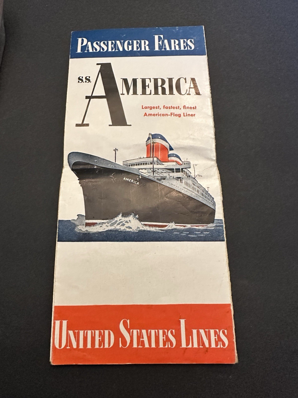 Vintage 1948 US Lines SS America US Lines Passenger Fares Pamphlet