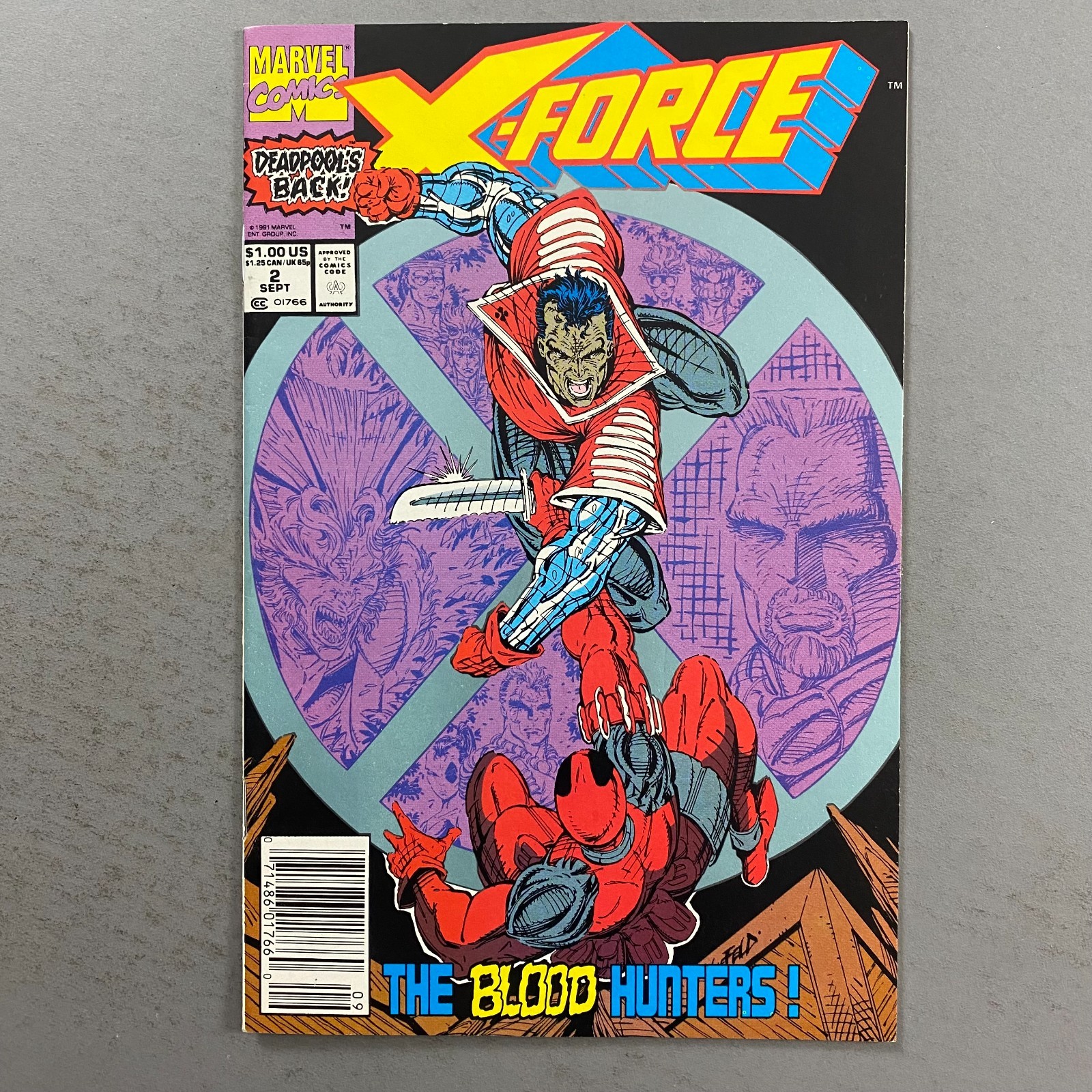 X-FORCE 2 NEWSSTAND 2ND APPEARANCE DEADPOOL (1991, MARVEL COMICS)