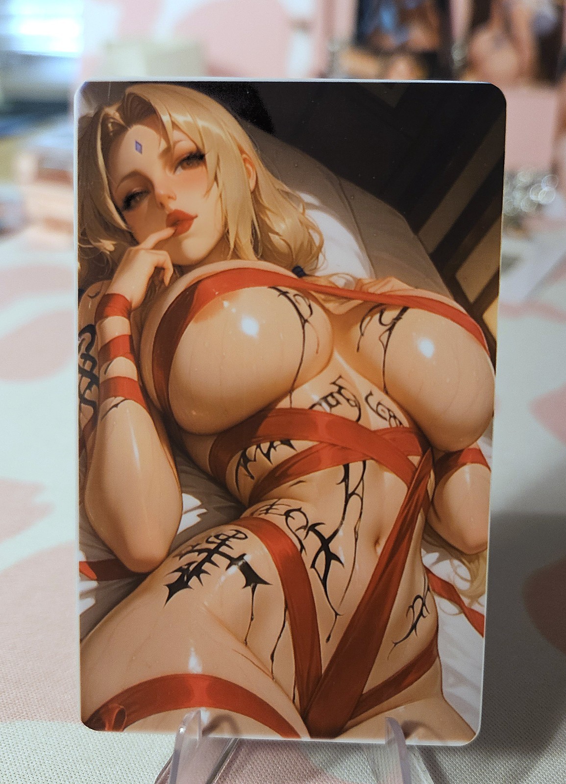 Tsunade Plastic Waifu Trading Card Naruto