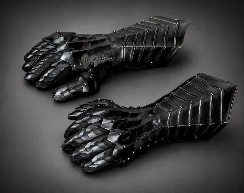 Nazgul Black King Gauntlets- Knight Gauntlets, Gothic Gauntlets, Medieval Gloves