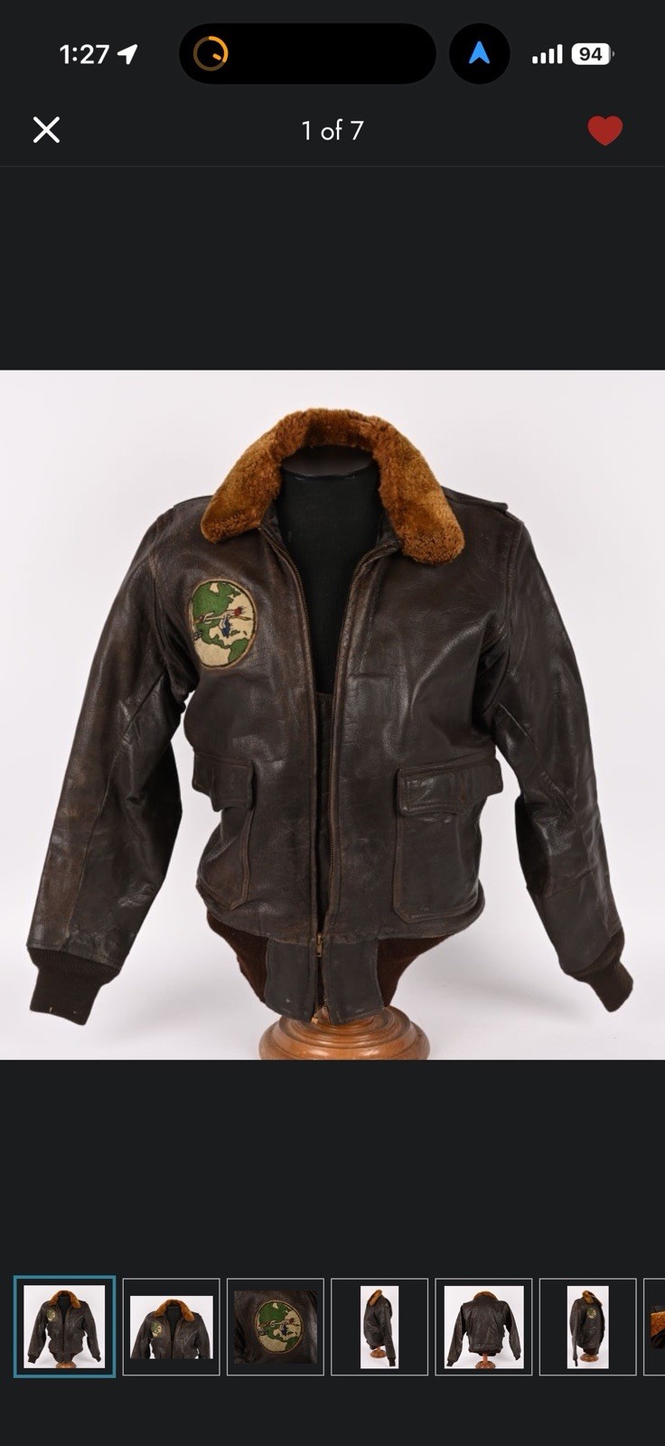 Original WWII 1943 US Navy an-6552 Flight Jacket